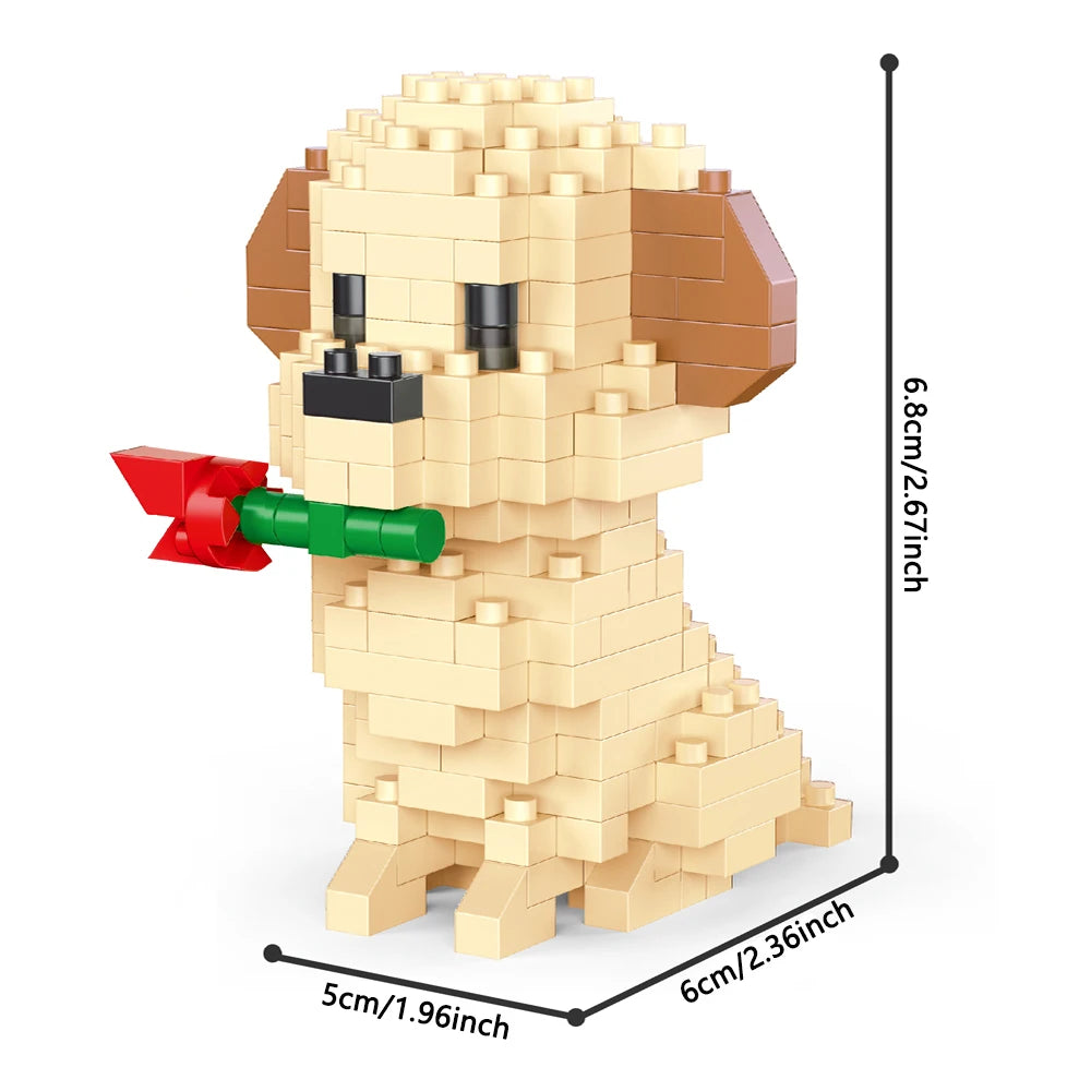 Premium Micro Mini Building Blocks Toys Dog Squad Provides Children With Fun Bui