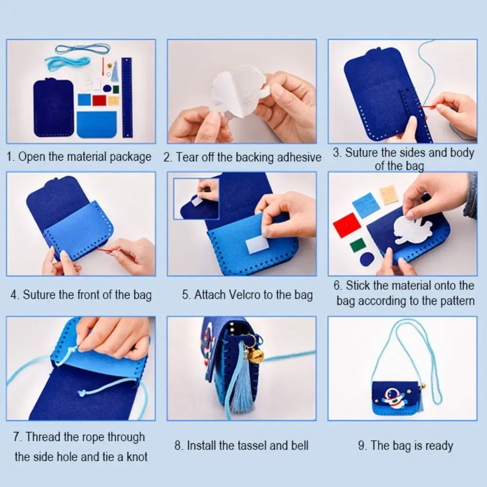 Premium Felt Felt Bag Making Kit Crafts Art - Ages 3+ (Creative Play)