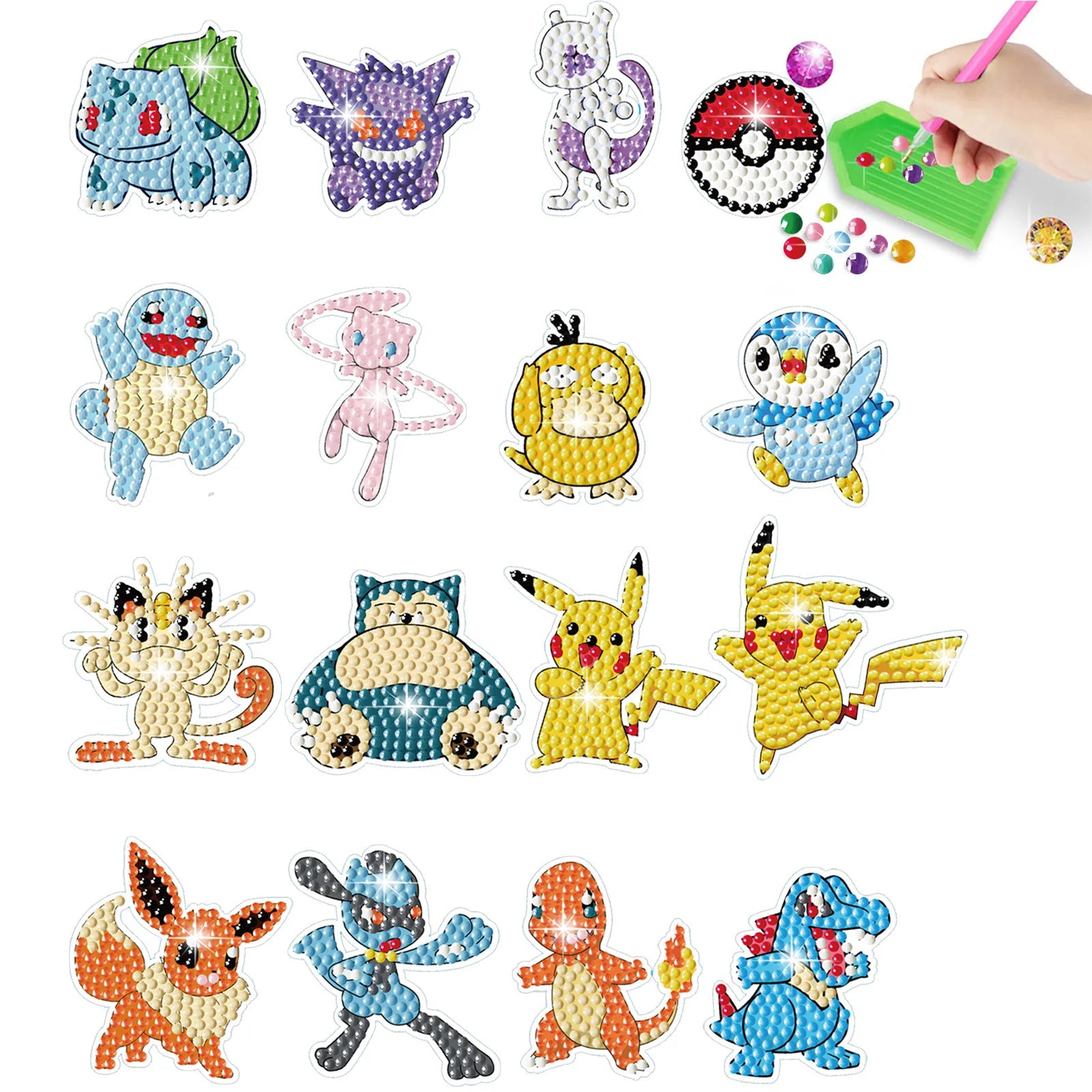 Premium 5D Diamond Painting Keychain Kit - DIY Craft Pendant Set, Ages 6+
