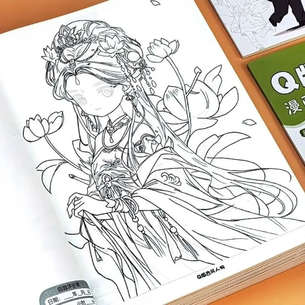 Premium Anime Character Drawing Copy Book (Tracing Practice)