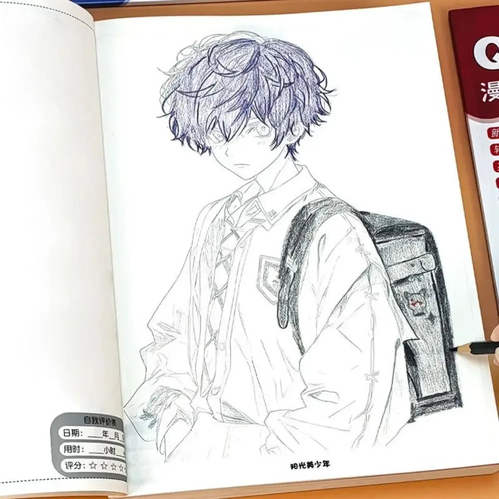 Premium Anime Character Drawing Copy Book (Tracing Practice)