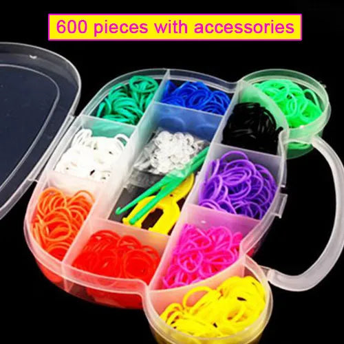 Premium 600 High Elastic Candy Color Loom Rubber Band DIY Knitted Bracelet Neckl