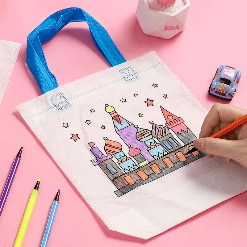 Premium DIY Graffiti Coloring Bag Set - Kids Art Craft, Ages 3+ (Creative Play)