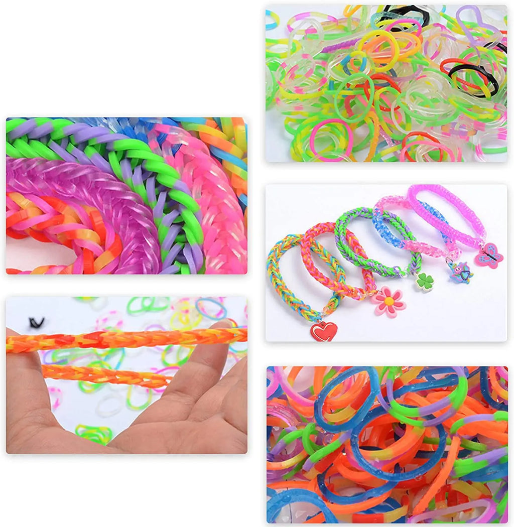 Premium Rainbow Loom Bands Bracelet Kit - DIY Weaving Craft Set, Ages 7+