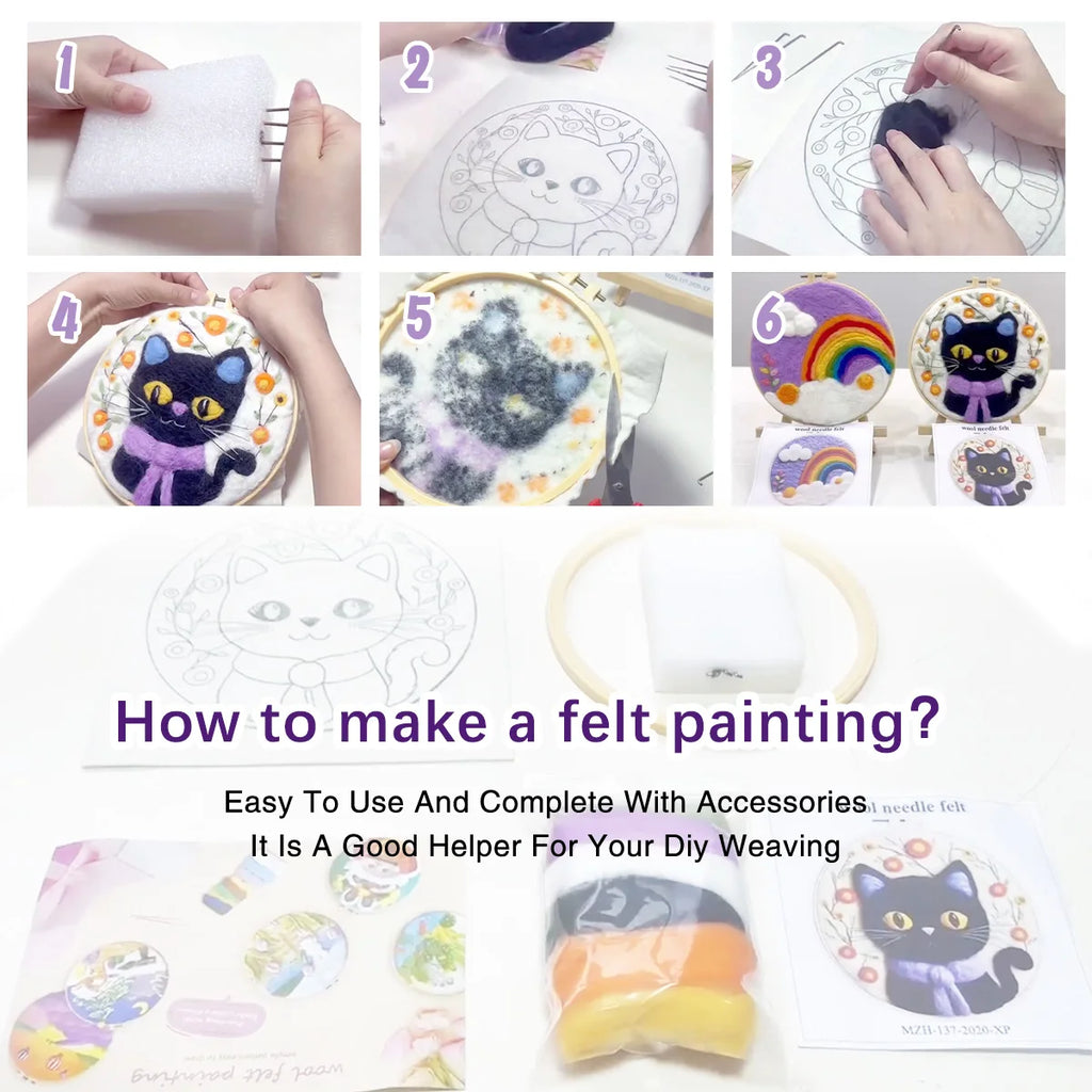 Needle Felting Starter Kit - Craft Set with Tools, Ages 3+ (Creative Play)