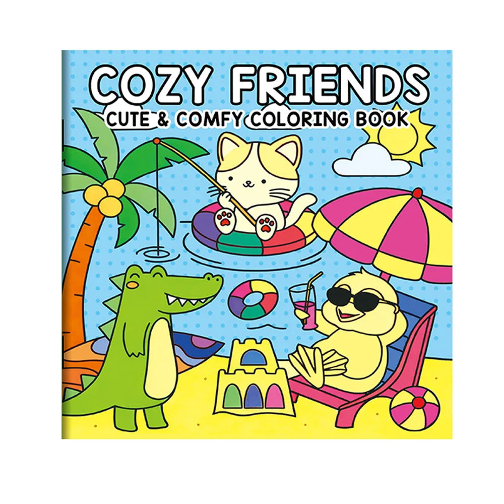 Premium Cozy Friends Coloring Book for Kids - Cute & Comfy Art Pages, Ages 6+