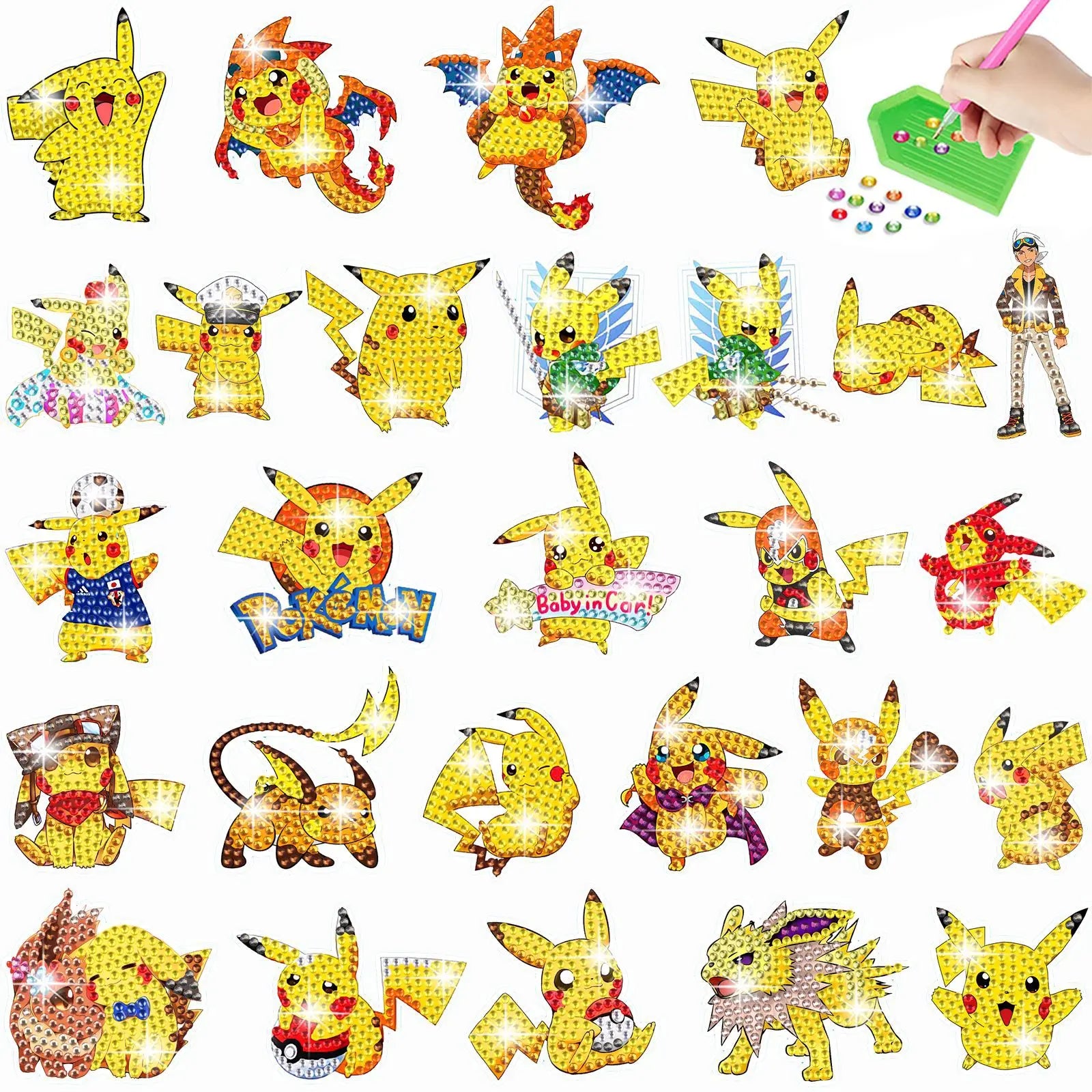 Premium 5D Diamond Painting Keychain Kit - DIY Craft Pendant Set, Ages 6+