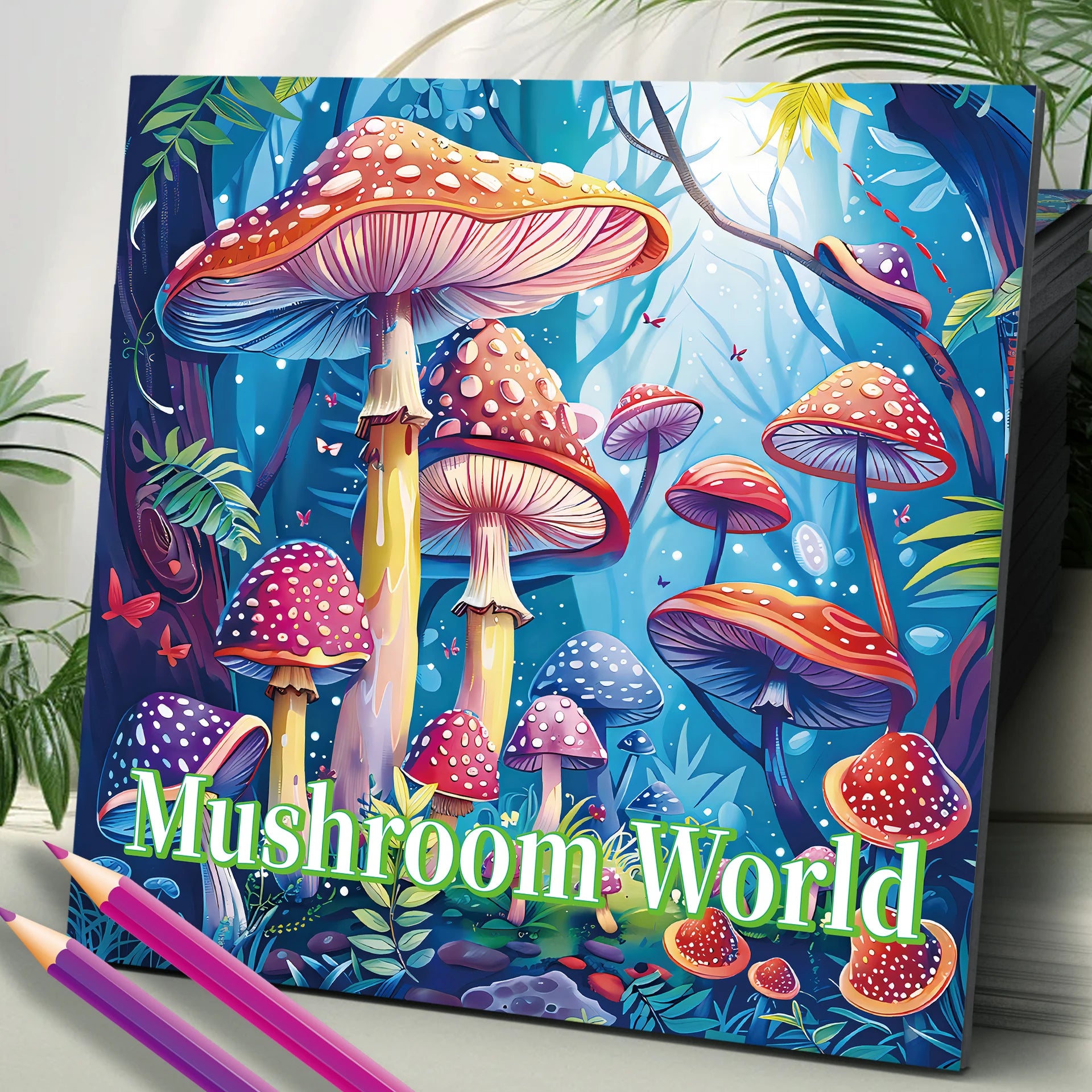 Premium Mushroom World Coloring Book (20 Pages) for Kids & Adults