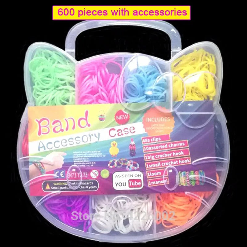 Premium 600 High Elastic Candy Color Loom Rubber Band DIY Knitted Bracelet Neckl
