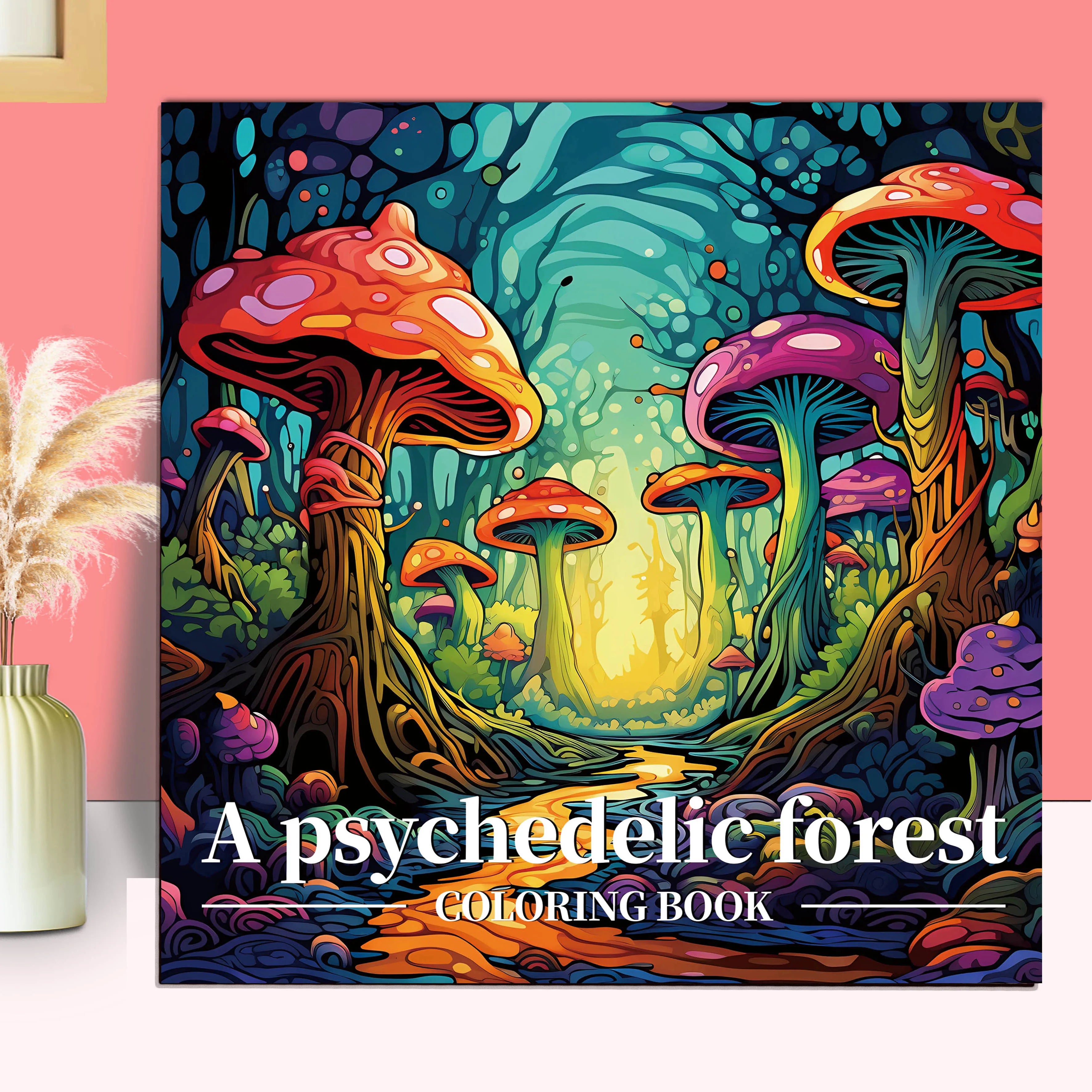 Premium Psychedelic Forest Coloring Book (20 Pages)