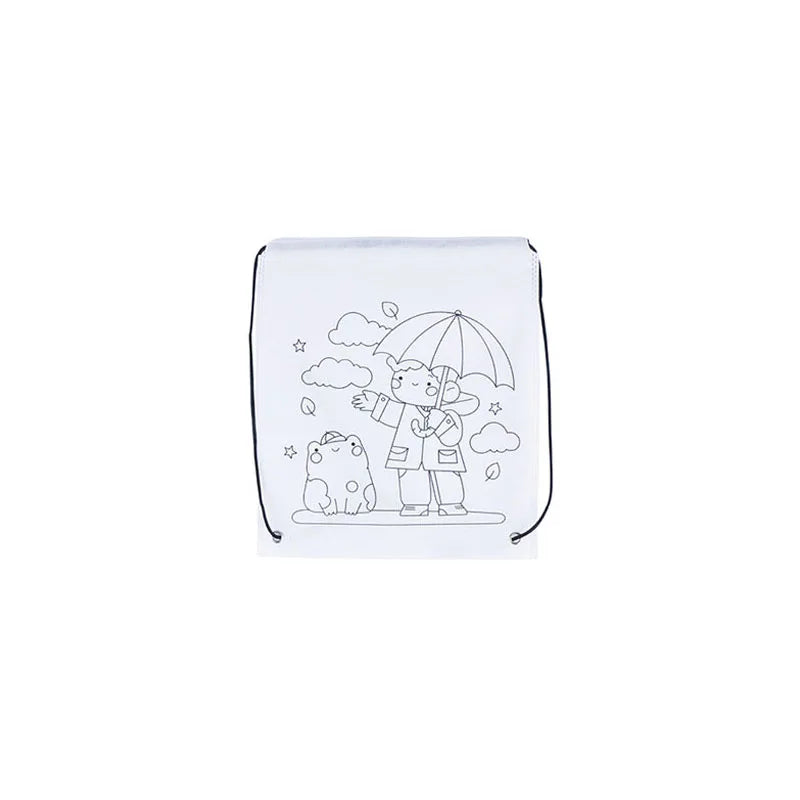 Premium Freely Graffiti Drawstring Bag Kids DIY Color Filling Drawing Toys Carto