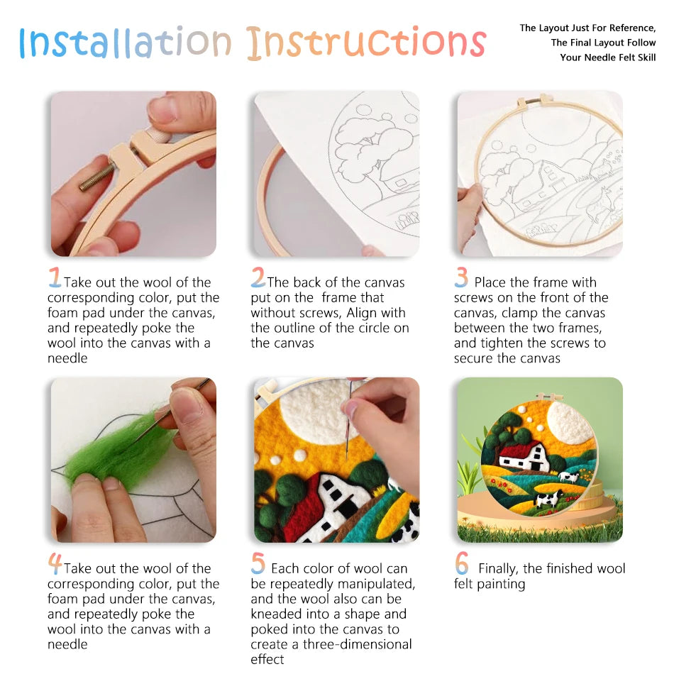 Needle Felting Painting Kit for Beginners (Bird & Tree)