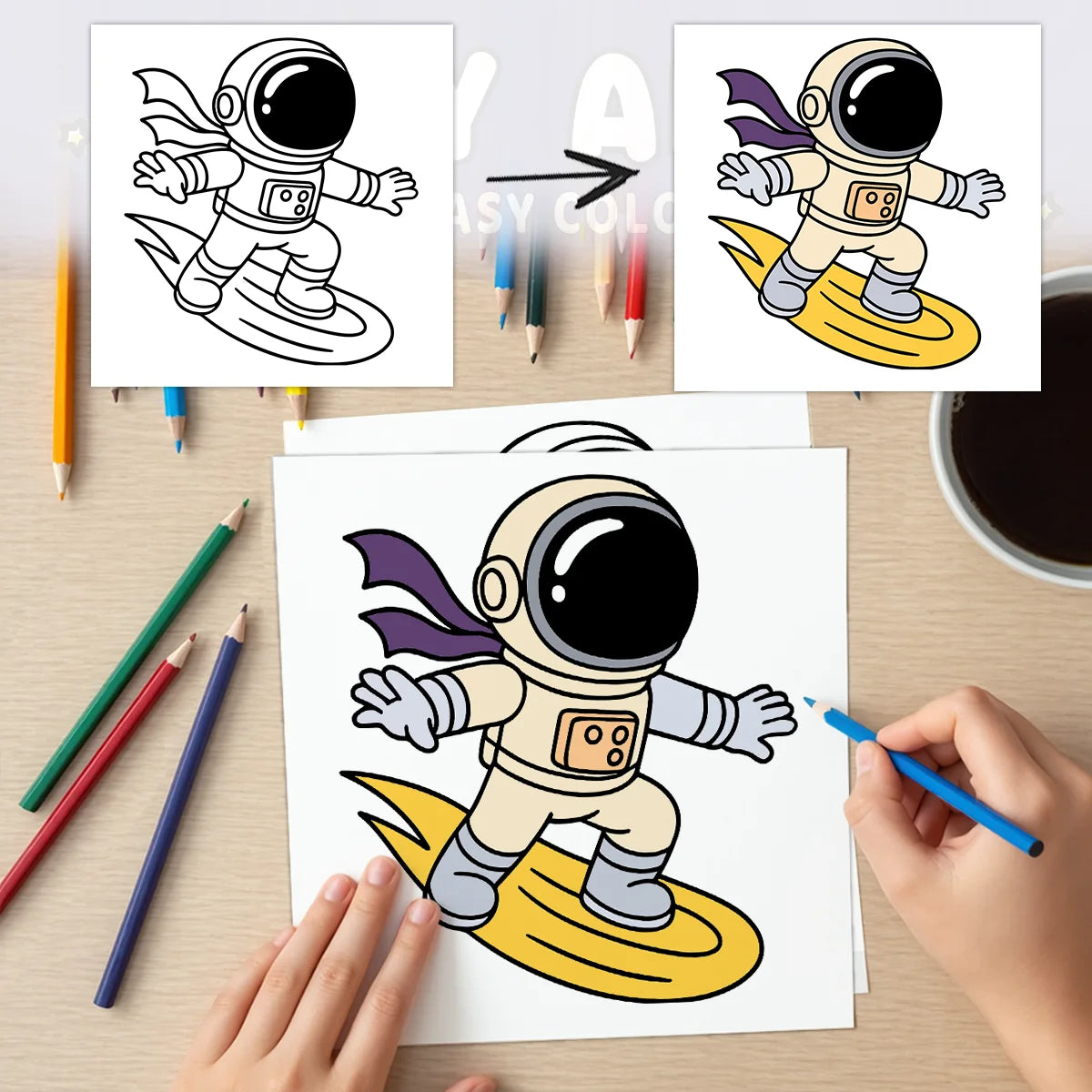 Premium Cozy Alien Coloring Book (24 Pages) for Relaxation