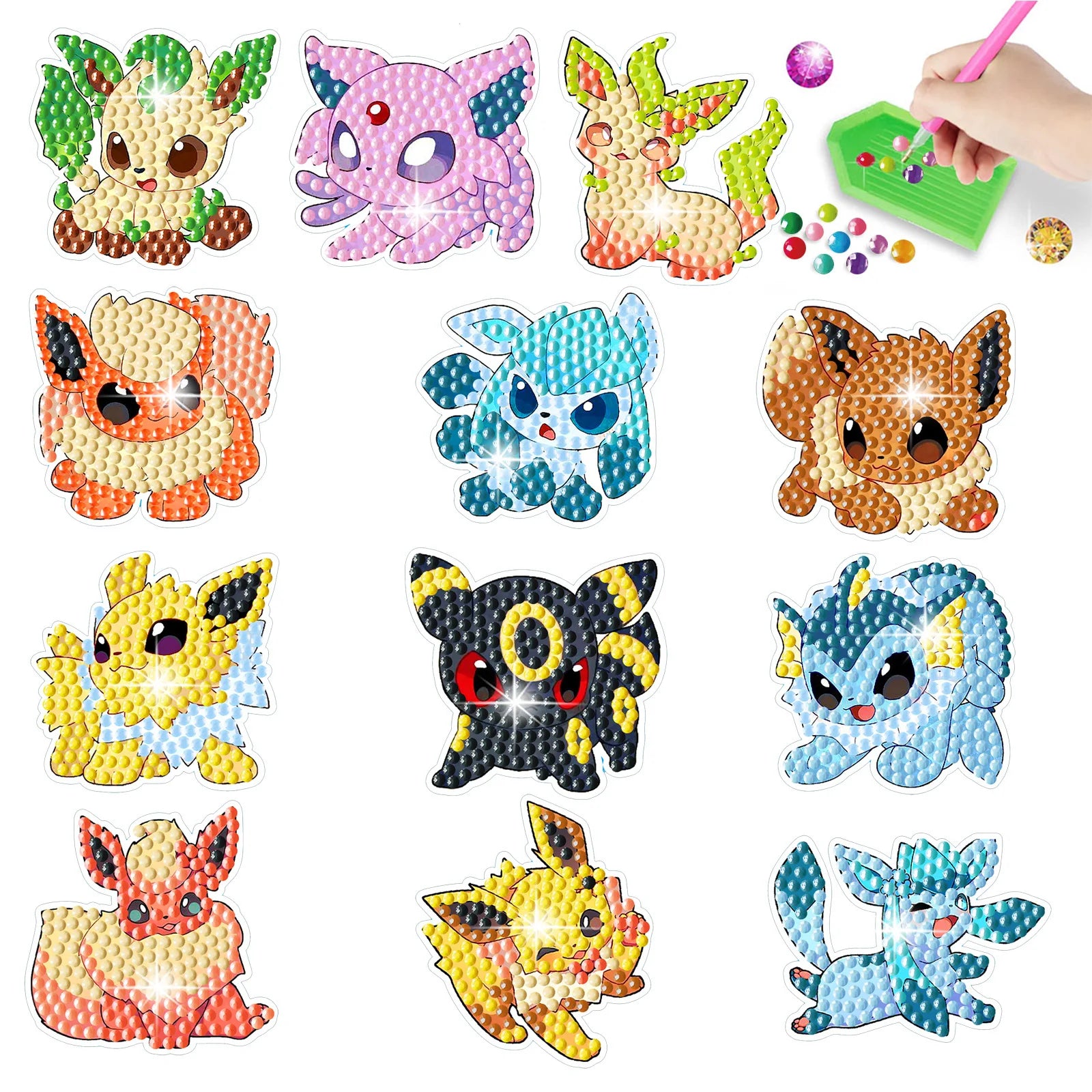 Premium 5D Diamond Painting Keychain Kit - DIY Craft Pendant Set, Ages 6+