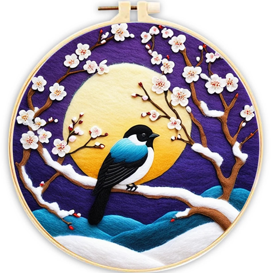Needle Felting Painting Kit for Beginners (Bird & Tree)