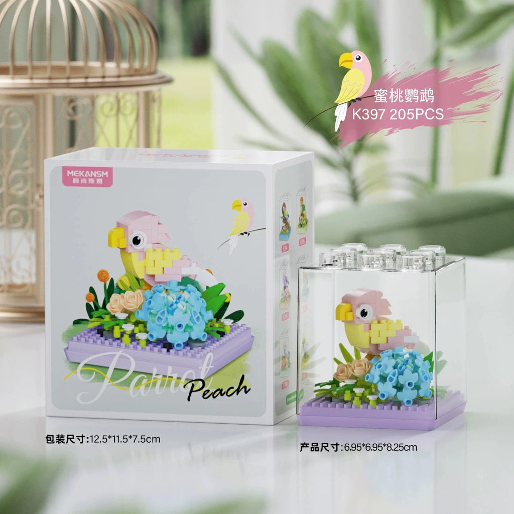 Premium Parrot Bird Small Blocks Building Creative Educational Building Toys For
