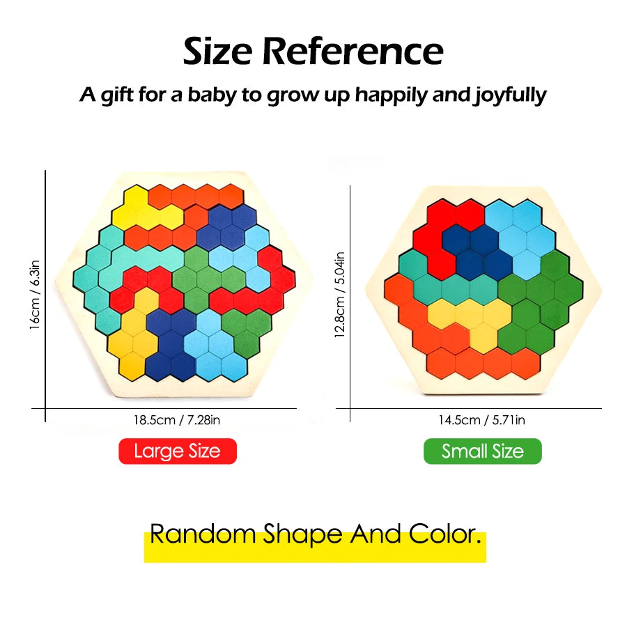Premium 1pcs Wooden Puzzles Educational Toys For Children Kids Preschool Tangram