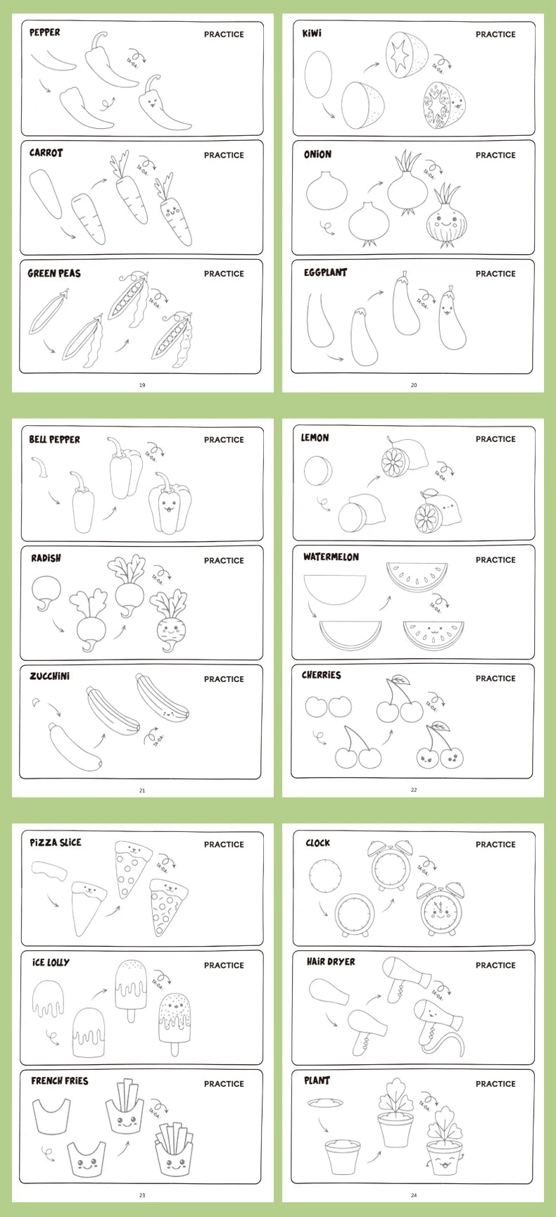 Premium Step-by-Step Drawing Book for Kids - 96 Cute Patterns, Ages 6+