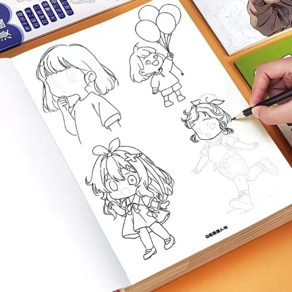 Premium Anime Character Drawing Copy Book (Tracing Practice)