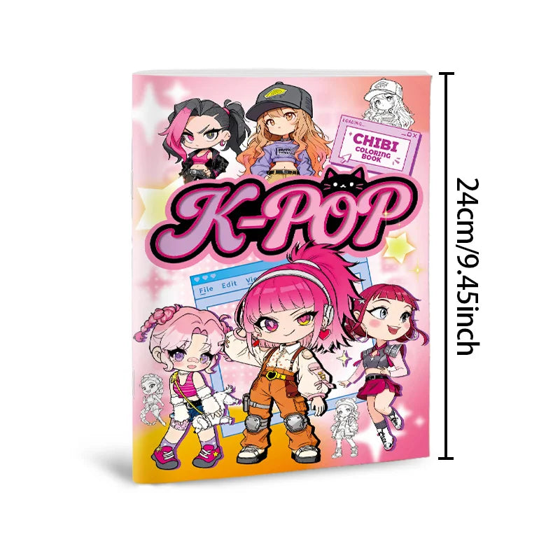 Premium Cute Girl Drawing Practice Book - Poses & Expressions Guide, Ages 12+