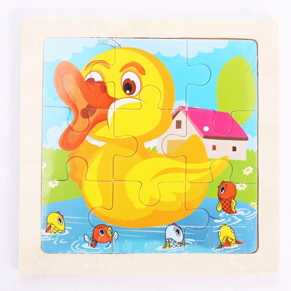 Wooden Dinosaur & Vehicle 3D Puzzle Set for Kids
