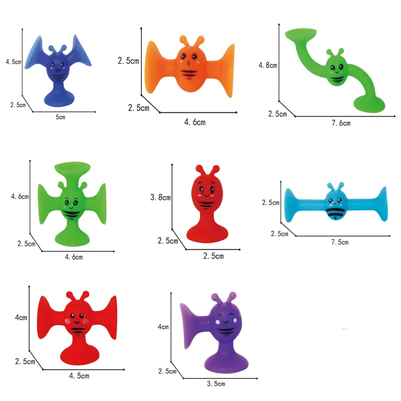 Premium Silicone Sucker Building Blocks Set - STEM Construction Toy, Ages 3+