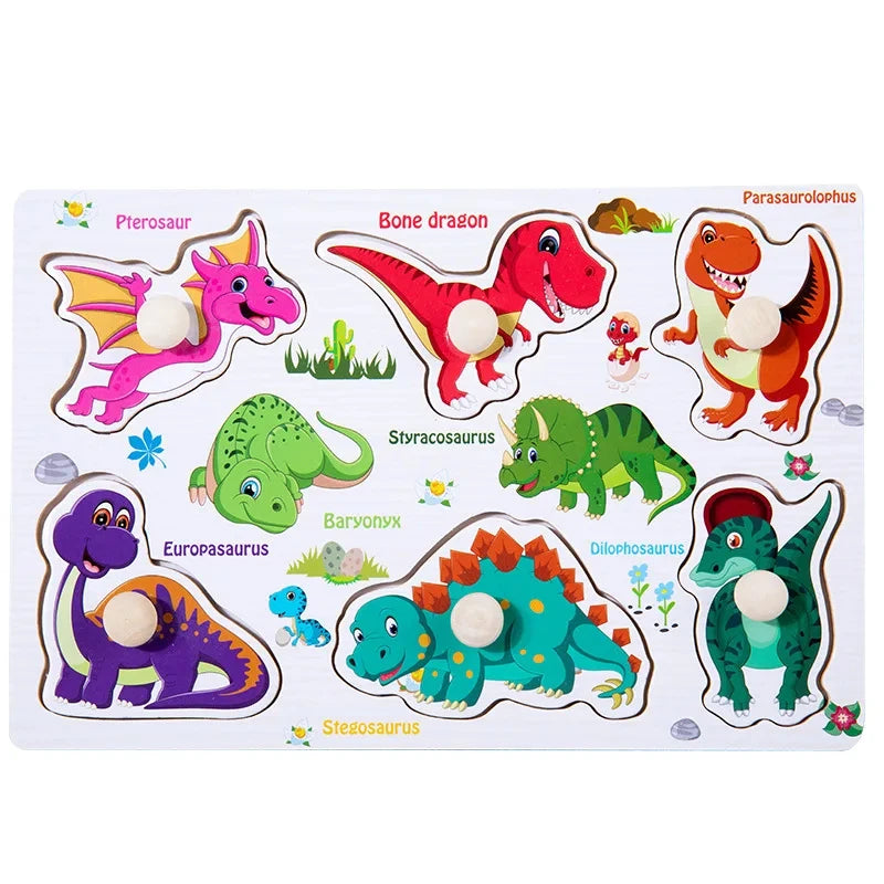 Montessori Wooden Puzzle Board for Toddlers (2–3 Years)