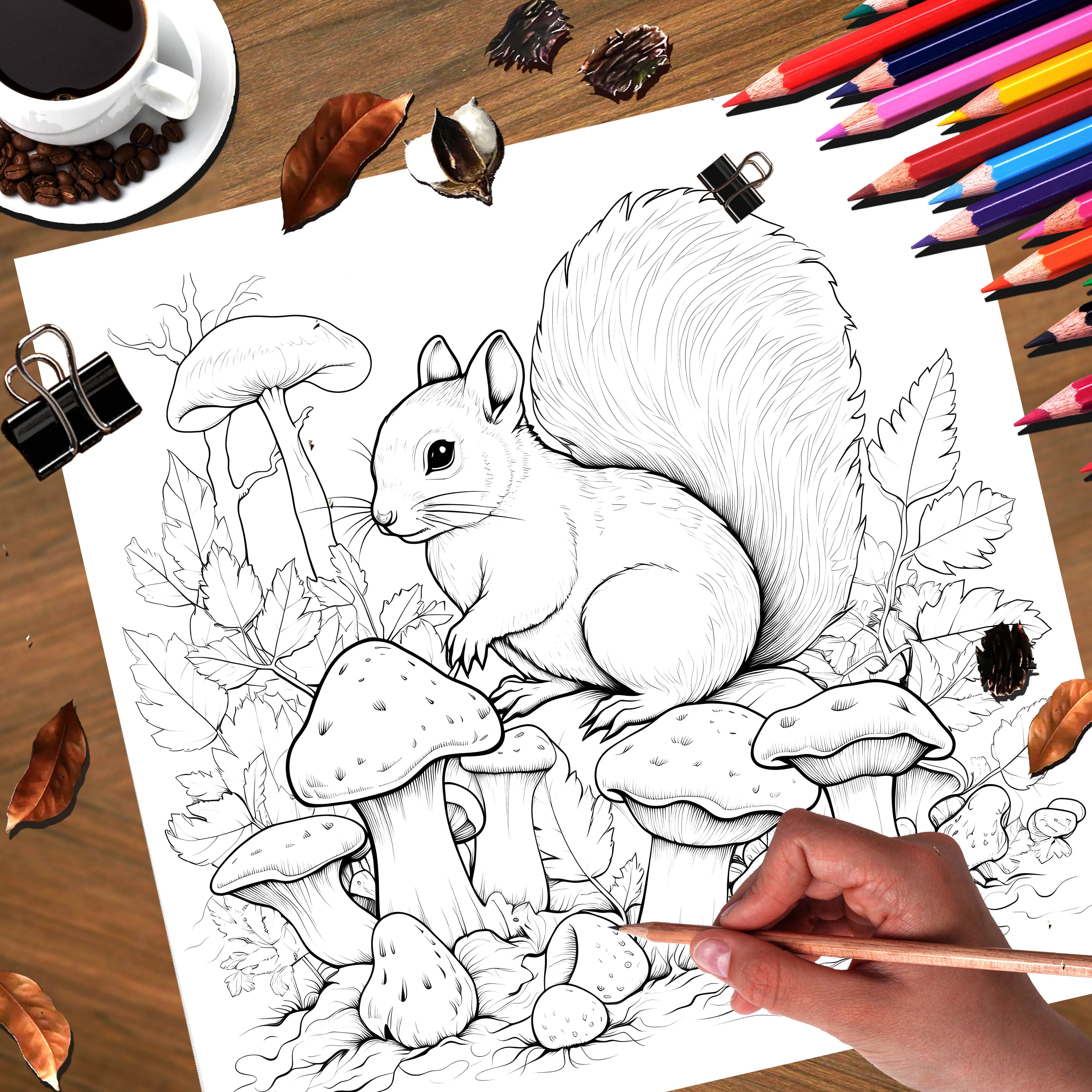 Premium Psychedelic Forest Coloring Book (20 Pages)