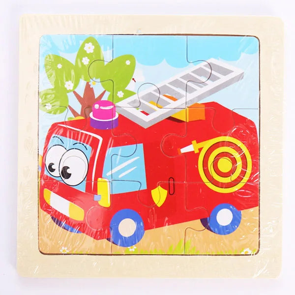 Wooden Dinosaur & Vehicle 3D Puzzle Set for Kids