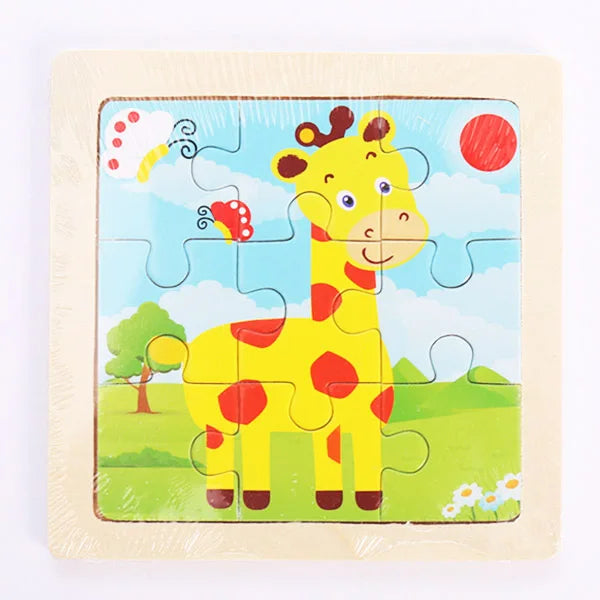 Wooden Dinosaur & Vehicle 3D Puzzle Set for Kids
