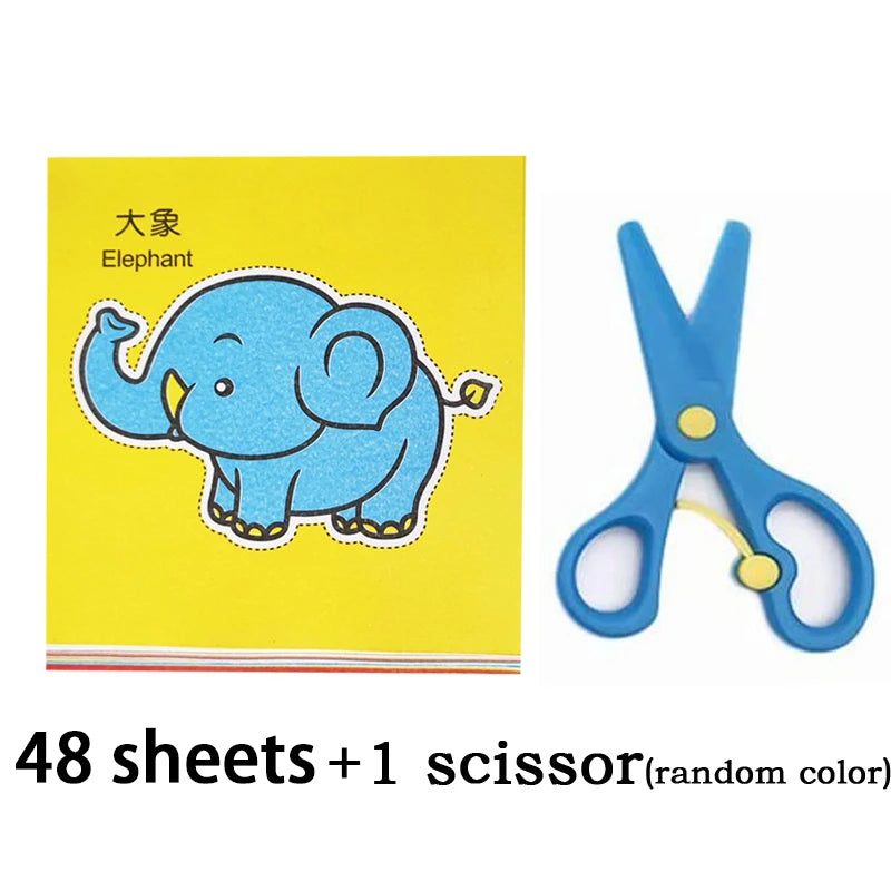 Premium 49-91pcs Learn Scissor Skills Cut Paper Craft Toys Safety Scissors Presc