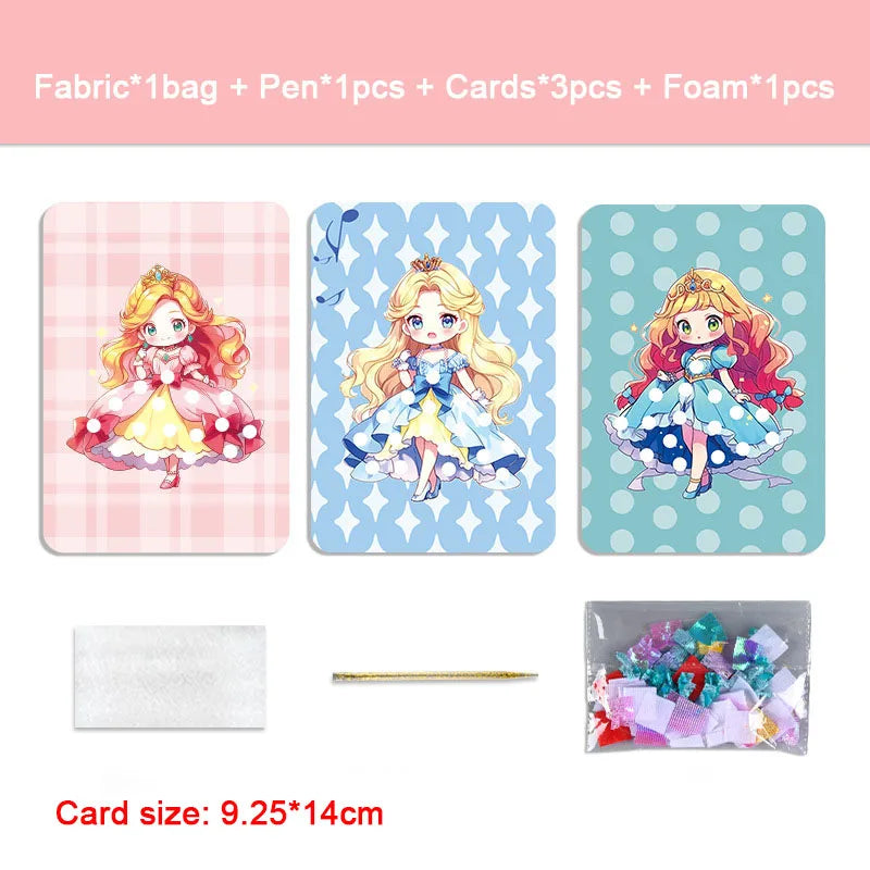 Premium Princess Poke Art Puzzle Board Set - DIY Craft Kit with Pens, Ages 3+