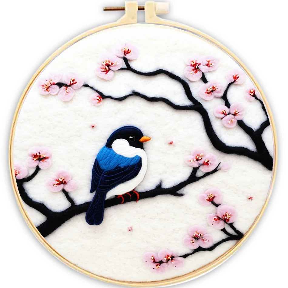 Needle Felting Painting Kit for Beginners (Bird & Tree)