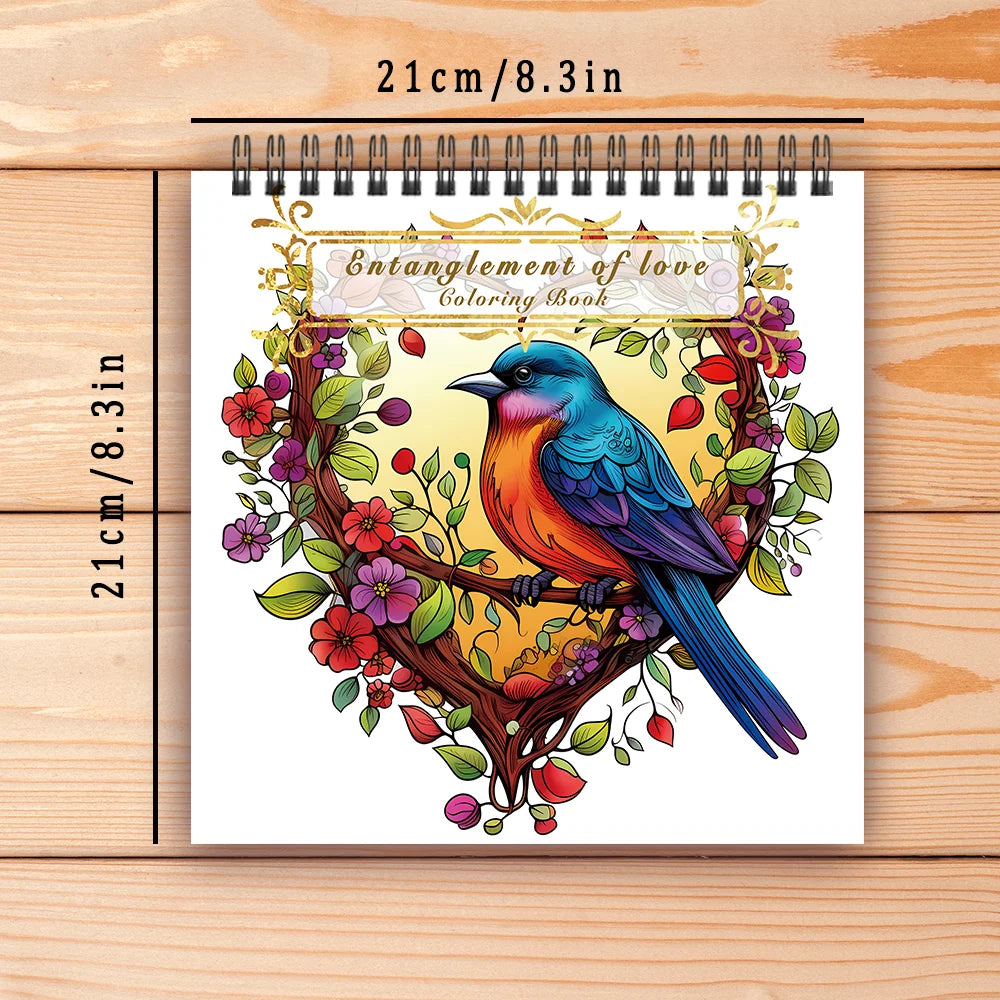 Premium Spiral Coloring Book for Women - 30 Sheets, 8.3 x 8.3 in (Adults)