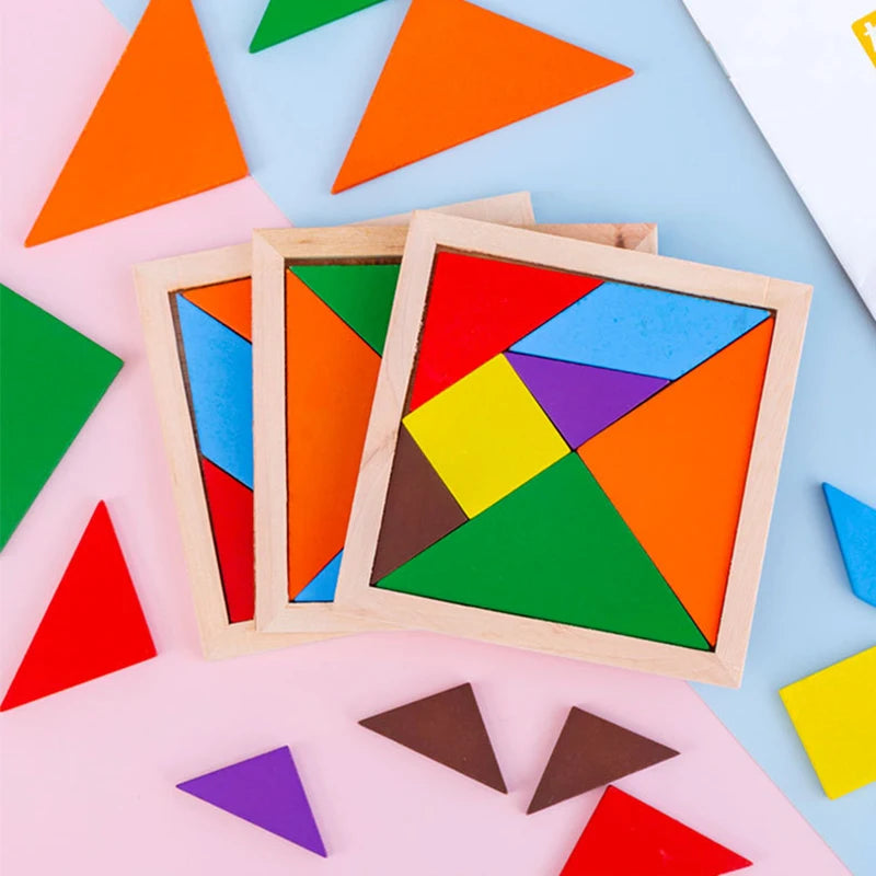 Wooden Montessori Shape Matching Puzzle Board for Kids