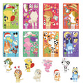 Premium Bluey Sticker Puzzle Pack - Cartoon Decal Set for Kids, Ages 6+