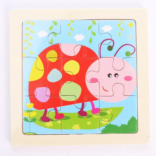 Wooden Dinosaur & Vehicle 3D Puzzle Set for Kids