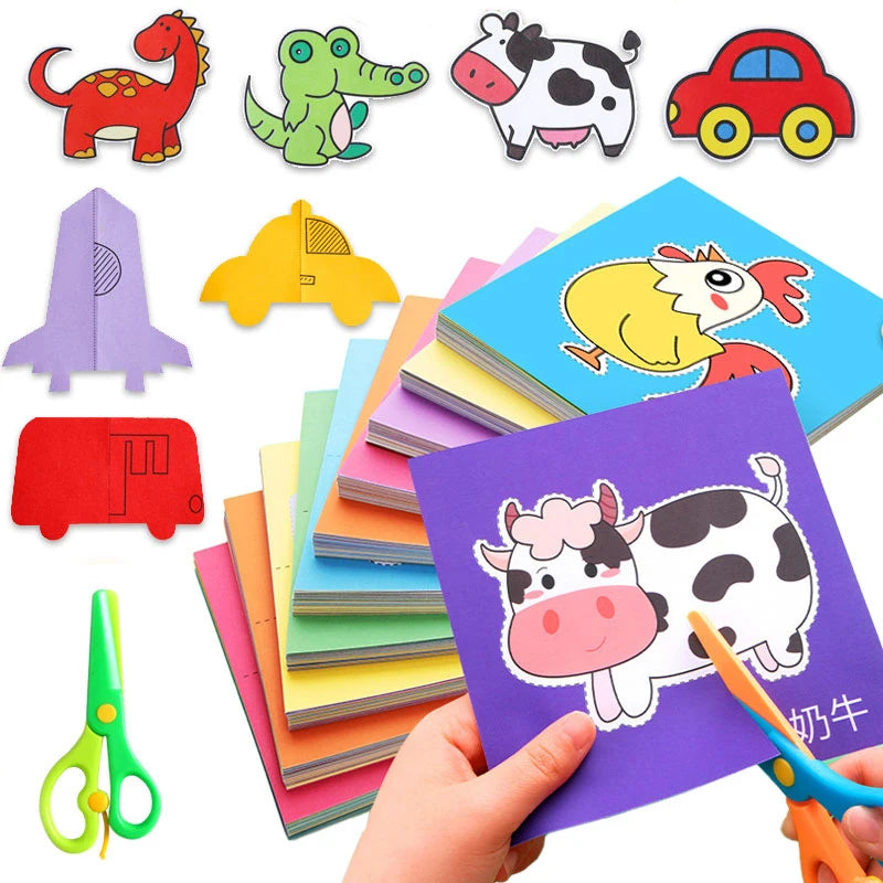 Premium 49-91pcs Learn Scissor Skills Cut Paper Craft Toys Safety Scissors Presc