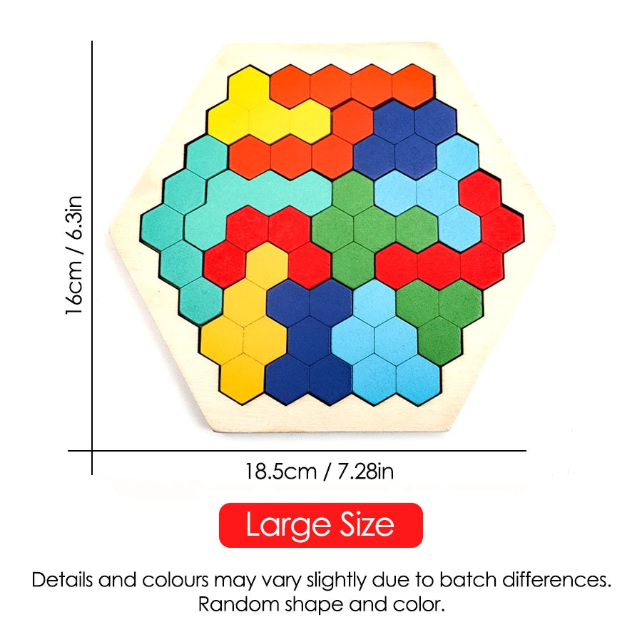 Premium 1pcs Wooden Puzzles Educational Toys For Children Kids Preschool Tangram