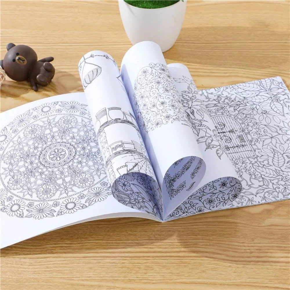 Premium Kids Coloring Pencil Drawing Book (12 Sheets/24 Pages)