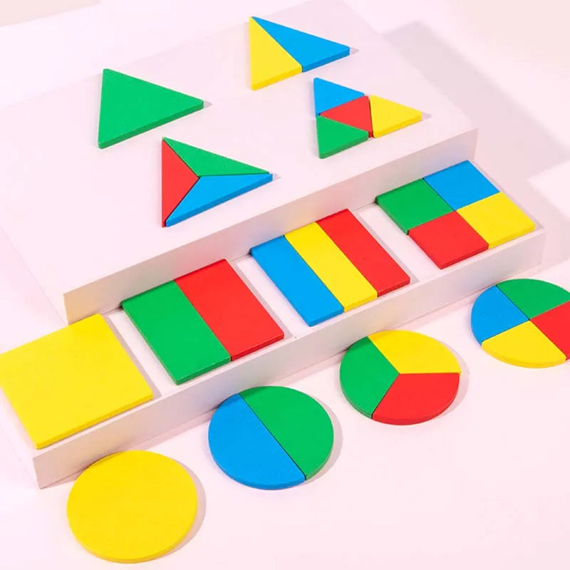 Wooden Montessori Shape Matching Puzzle Board for Kids