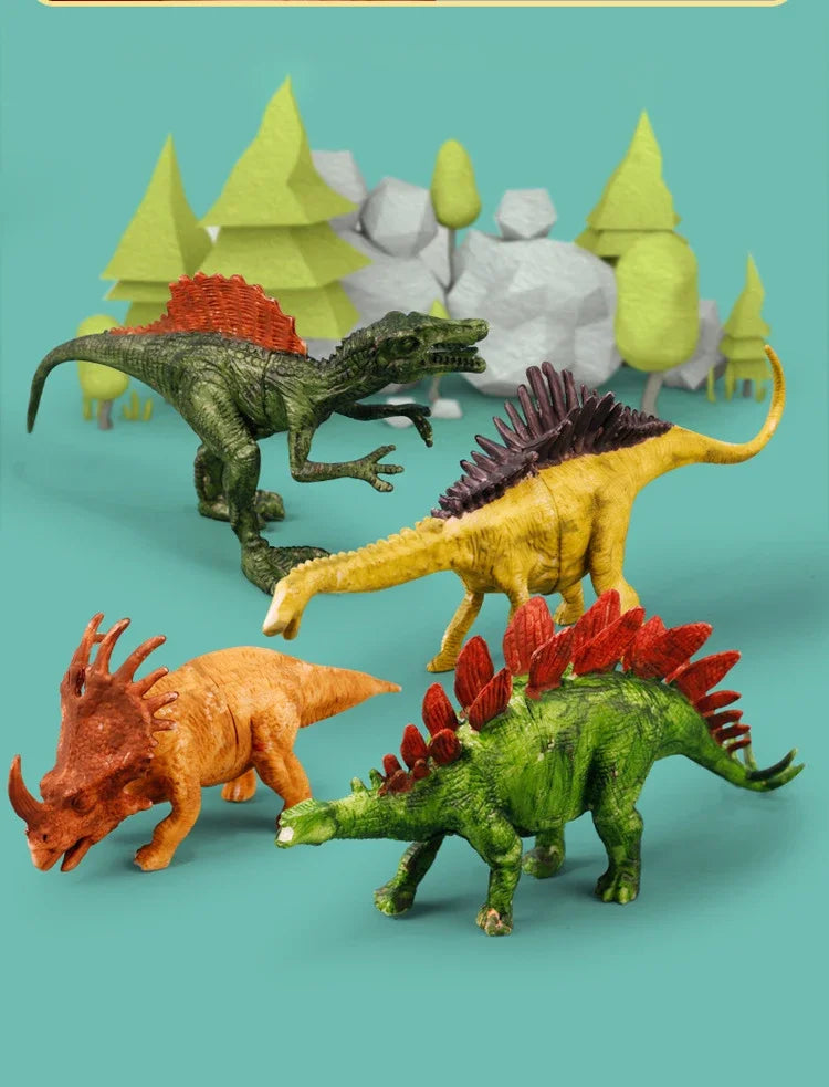 Premium 6/8Pcs DIY Painted Graffiti Dinosaur White Embryo Animals Model Children