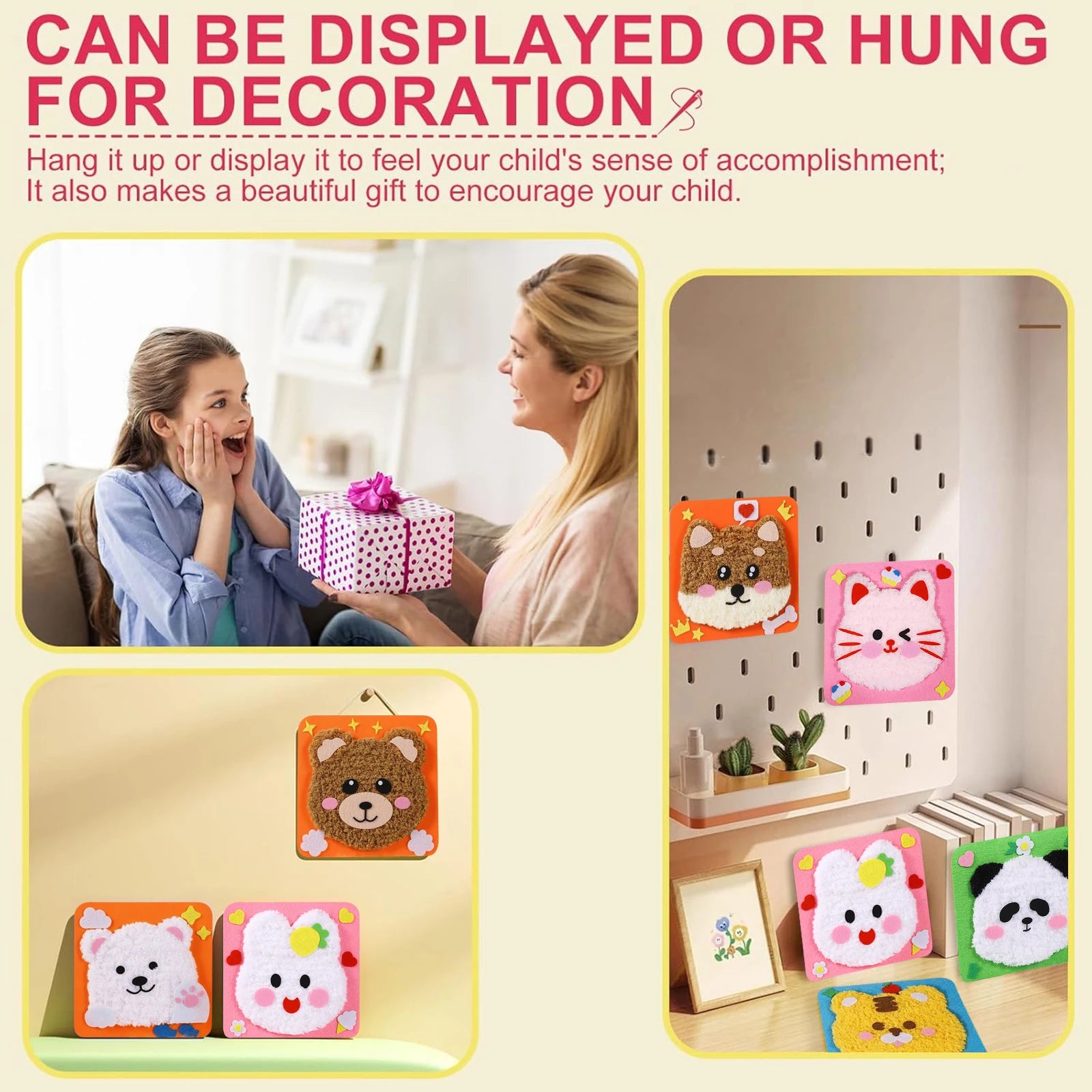 Beginner Kids Sewing Kit with Felt Animal Projects