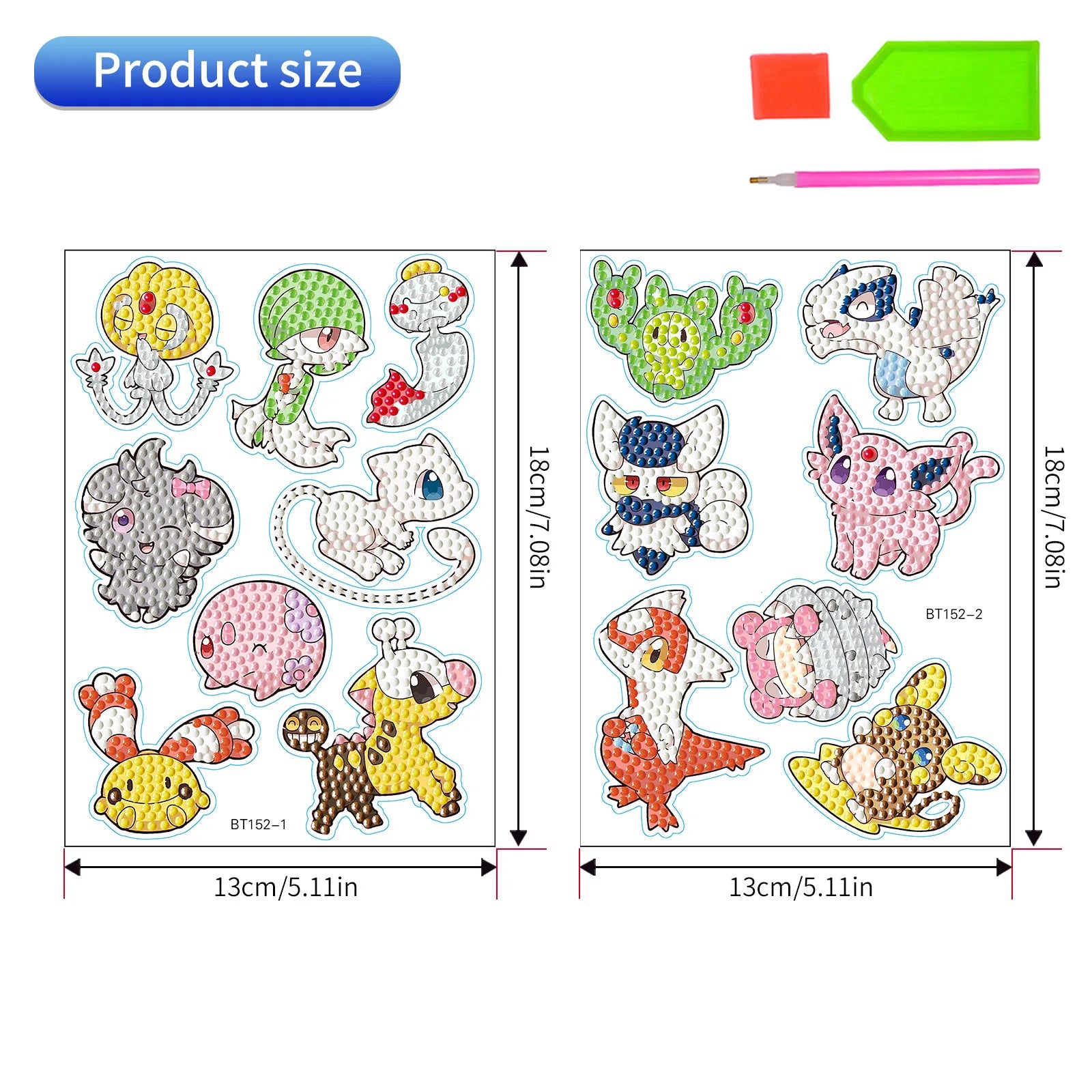 Premium 5D Diamond Painting Keychain Kit - DIY Craft Pendant Set, Ages 6+