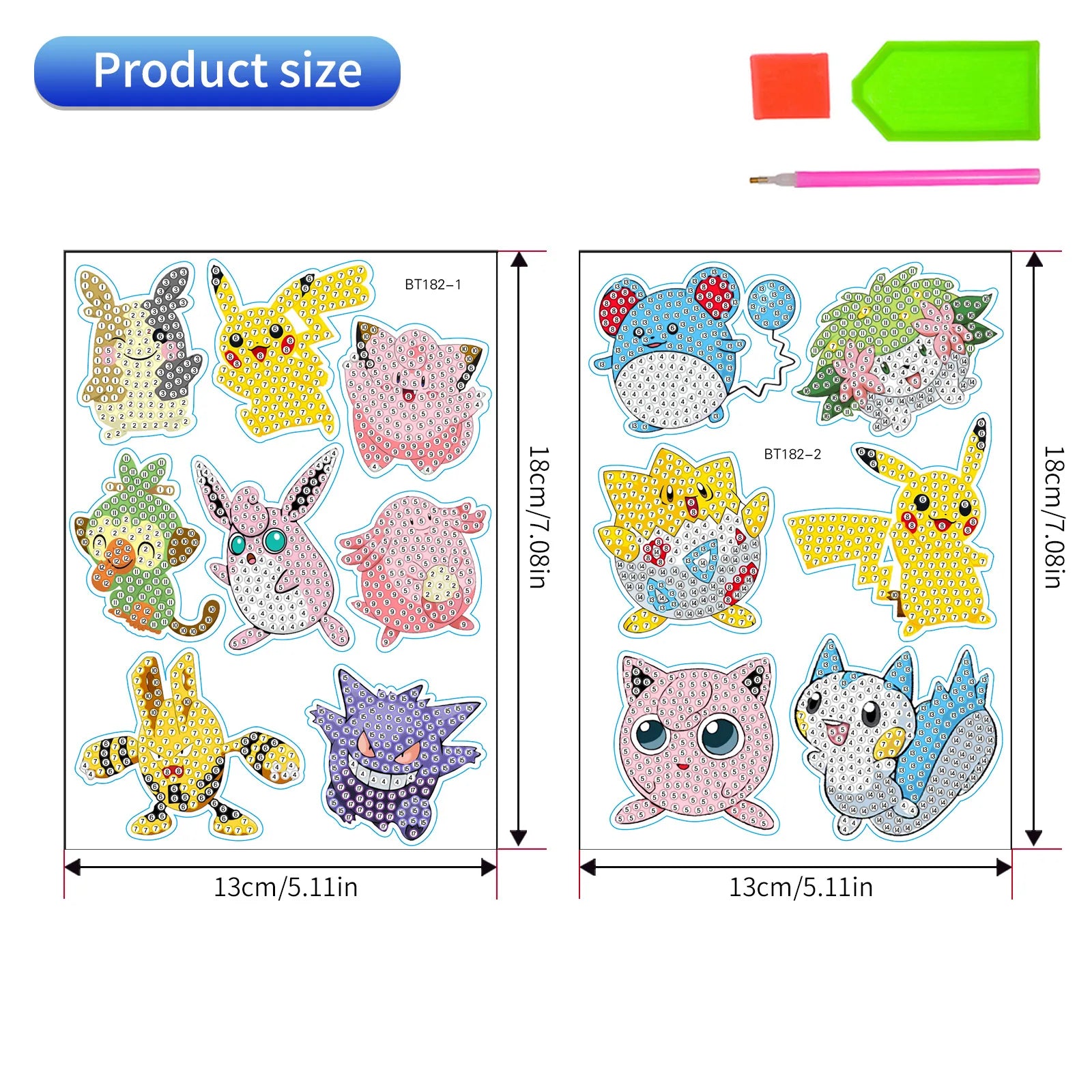 Premium 5D Diamond Painting Keychain Kit - DIY Craft Pendant Set, Ages 6+