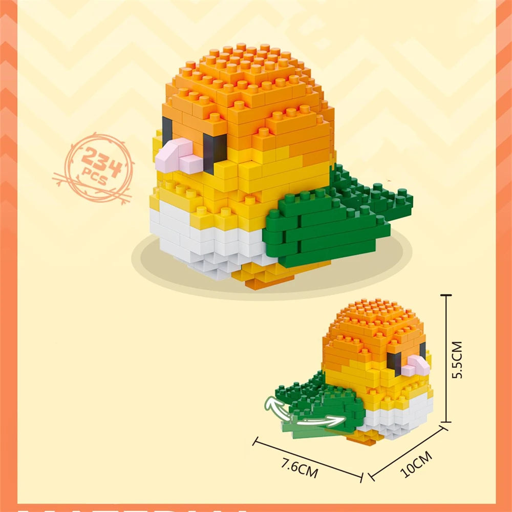 Premium Parrot Micro Blocks Set - Creative Building Toy for Kids, CE Certified