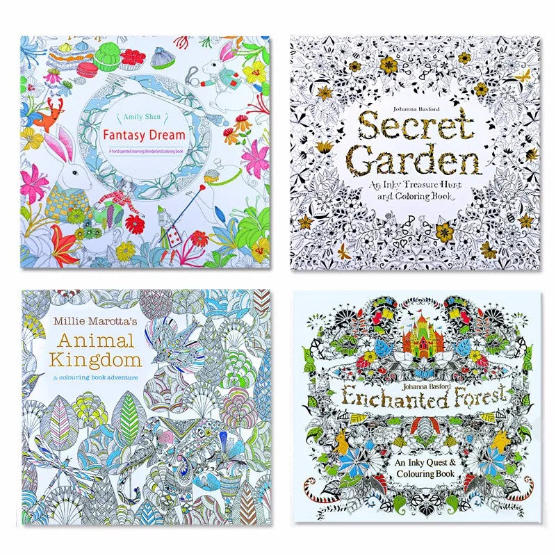 Premium 24 Pages Coloring Book for Children Adult Relieve Stress Kill Time DIY P