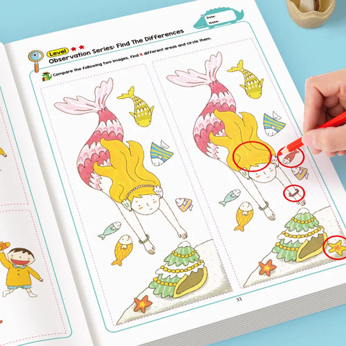 Find-the-Difference Puzzle Book for Kids (Visual Focus)