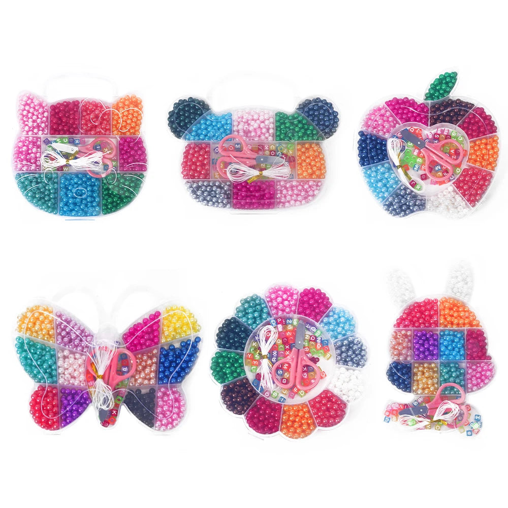 Premium Kids Beaded Bracelet Making Kit - 800 Beads Craft Set, Ages 6+