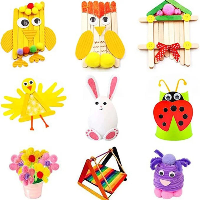Premium Colorful Craft Kit for Kids DIY Toys Puzzle Handicraft Toys Variety Craf